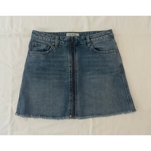We the Free Short Denim Skirt W Front Zipper Size 26